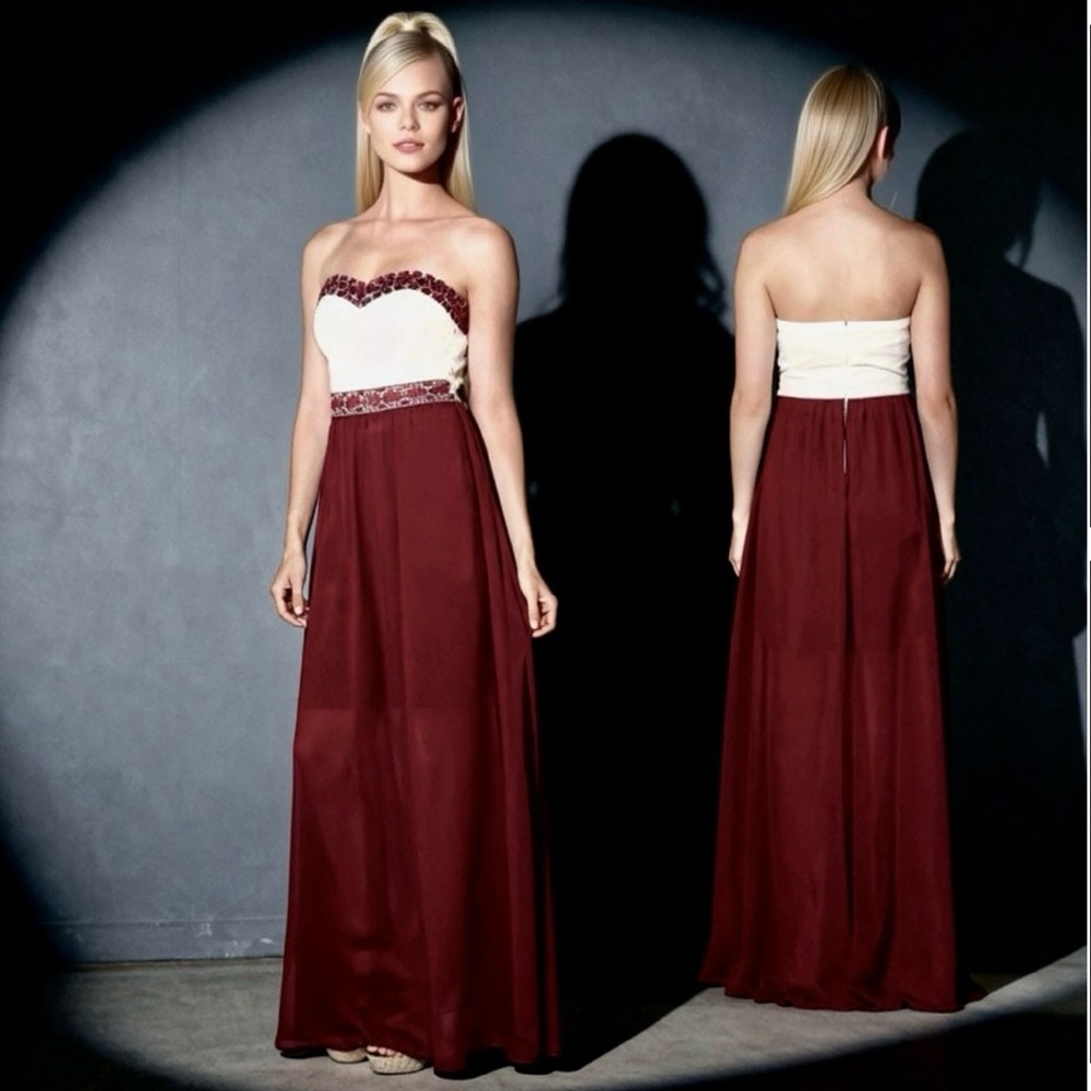 NEW Marineblu Strapless Long Formal/Prom Dress  M